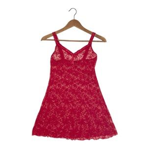 Jolie Cherry Red Lace A-Line Chemise